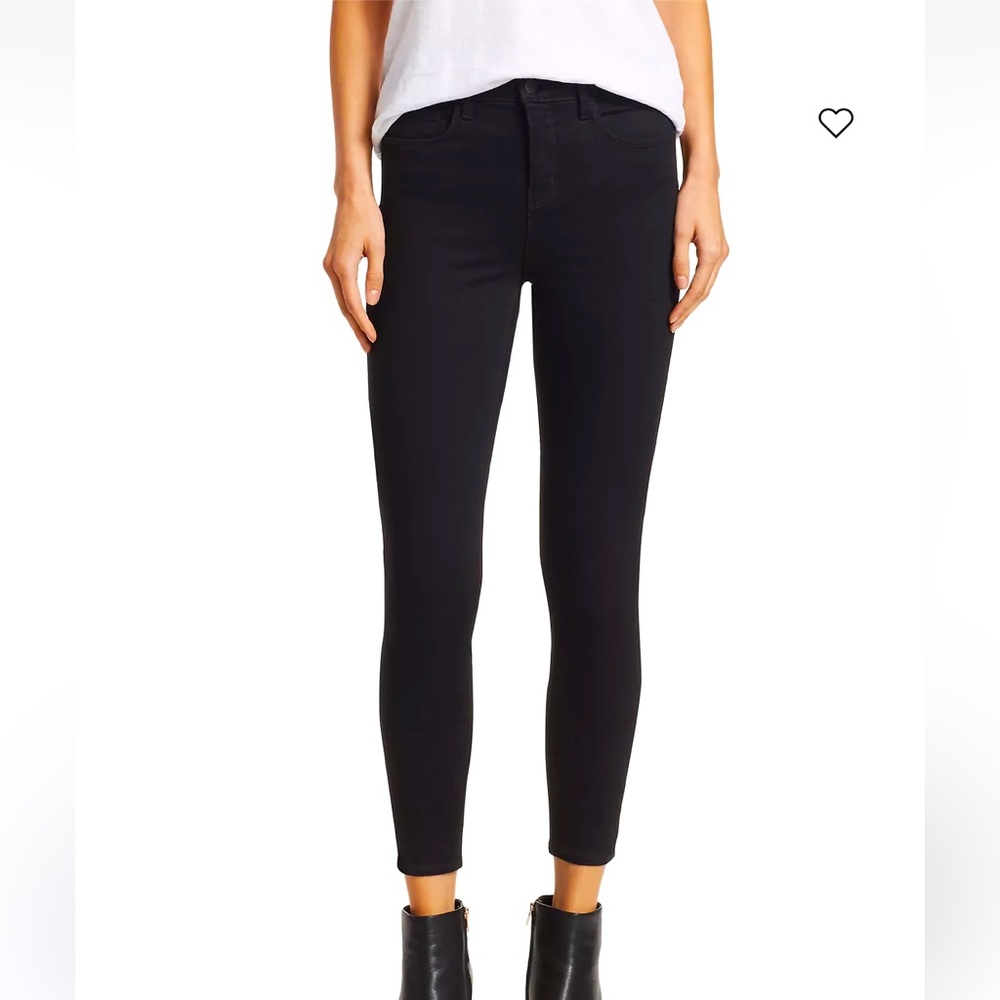 L’Agence Margot High-Rise Stretch Skinny Ankle Jeans Black Size 26